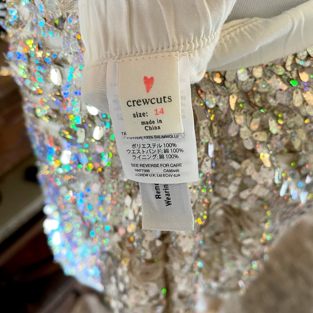 J Crew sequin skirt size 14